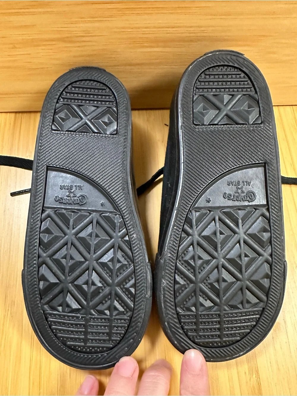 Converse Kids Black on Black Low Top Sneakers